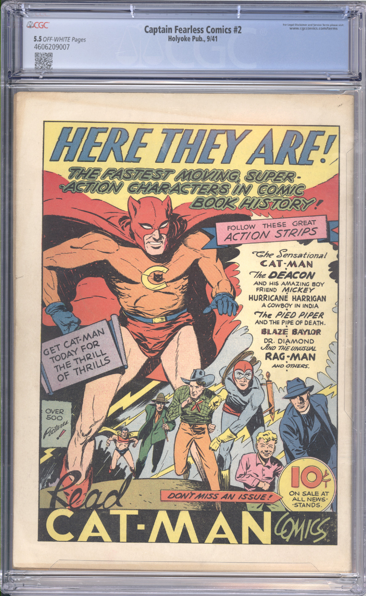 Captain Fearless #2 in CGC 5.5